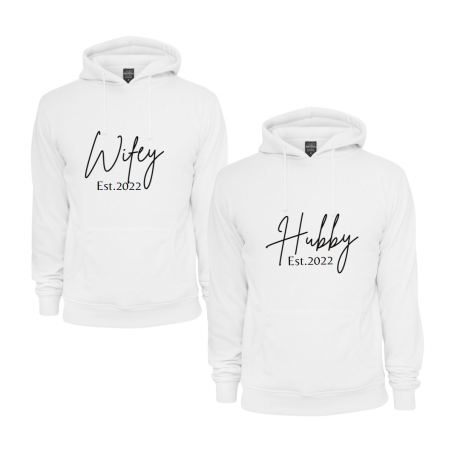 Hubby And Wifey Hoodie Set – Blooming Gifts